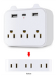 Wall Outlet with 2 USB and Type-C Ports - 110V, 15A,1100W- 1500W