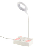 Compact Desk Power Strip with USB and Ring Light