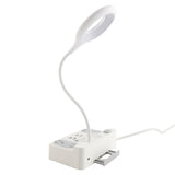 Compact Desk Power Strip with USB and Ring Light